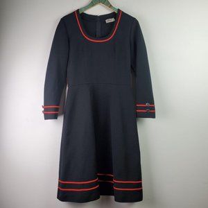 Vintage 1970s Domani Knits Retro A-Line Dress Sz 1